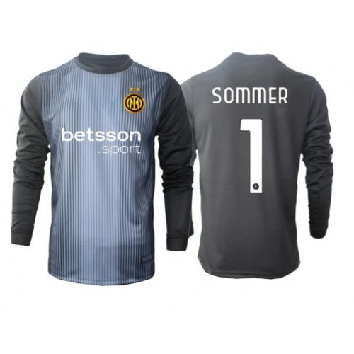 Stroje piłkarskie Inter Milan Yann Sommer #1 Bramkarskie Koszulka Podstawowej 2025-26 Długi Rękaw